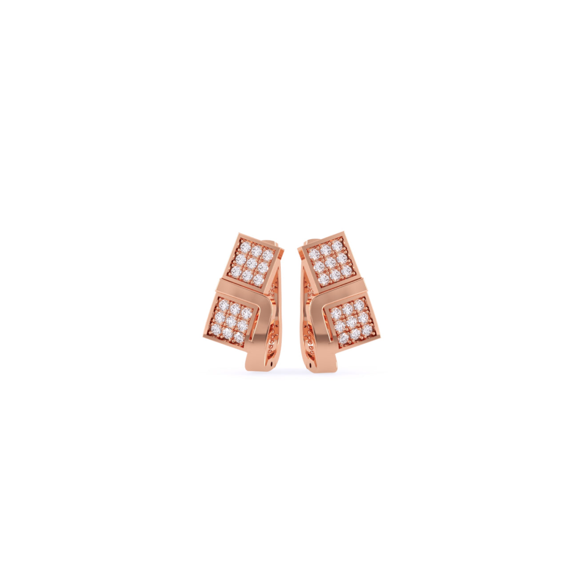 Dazzle Lab Grown Square Hoop Earrings